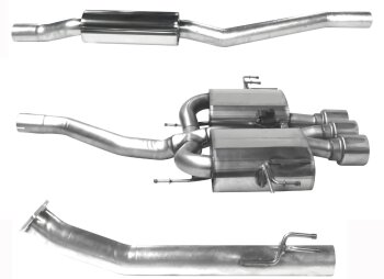 Honda Civic FK7 1,5L Turbo Batsuck Anlage 3x100 mm Triple...