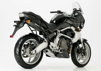Auspuff KAWASAKI ER-6f 2006-2008 EX650A HURRIC Rac 1 Slip on Ersatzd&auml;mpfer (2-1)