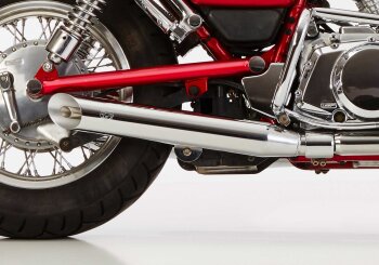 Auspuff SUZUKI VS 750 Intruder 1986-1991 VR51B FALCON Cromo Line 1 Schalld&auml;mpfer rechts,