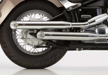 Auspuff YAMAHA XVS650 Drag Star Classic 1998-2002 VM02/3 FALCON Cromo Line 2 Schalld&auml;mpf