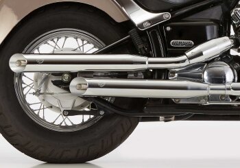 Auspuff YAMAHA XVS650 Drag Star Classic 1998-2002 VM02/3 FALCON Cromo Line 2 Schalld&auml;mpf