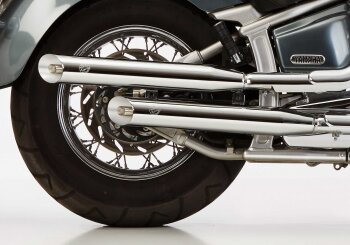 Auspuff YAMAHA XVS1100 Drag Star Classic 2001-2002 VP16 FALCON Cromo Line 2 Schalld&auml;mpfe