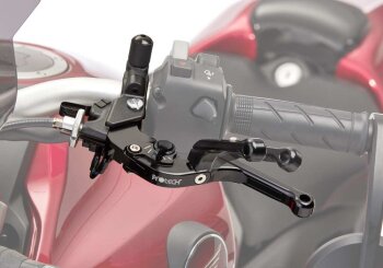 PROTECH Bremshebel schwarz f&uuml;r BMW R 1200 GS 2013-2016 R12W  verstellbar I klappbar