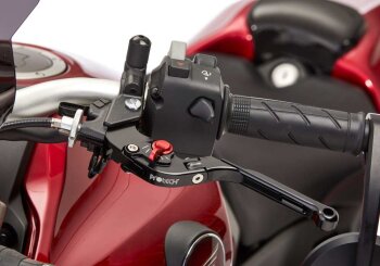 PROTECH Kupplungshebel rot/schwarz f&uuml;r HONDA CBR600F...