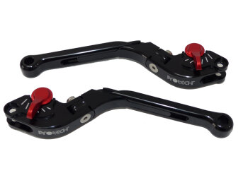 Bremshebel+Kupplungshebel Set rot/schwarz f&uuml;r YAMAHA...