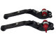 Bremshebel+Kupplungshebel Set rot/schwarz f&uuml;r DUCATI Hyperstrada 939 2016-2017 BA verstellbar+klappbar