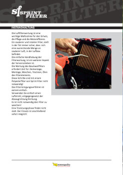Sprint Filter passend f&uuml;r SCION FR-S 2.0 200PS 12-