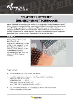 Sprint Filter passend f&uuml;r VW BORA (A4) 1.9 TDI / 4-motion 101PS 00- 05