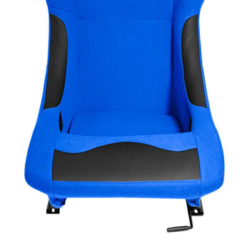 Sportsitz BW - Blau - Feste R&uuml;ckenlehne - inkl. Laufschienen