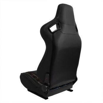 Sportsitz GT - Schwarz Kunstleder + Stoff in Grau...