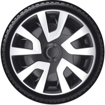Satz Radzierblenden Revo-VAN 15-Zoll Silber/Schwarz...