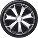 Satz Radzierblenden Mega 13-Zoll Silber/Schwarz