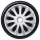 Satz Radzierblenden Nero 13-Zoll Silber