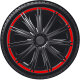 Satz Radzierblenden Nero R 14-Zoll Schwarz/Rot