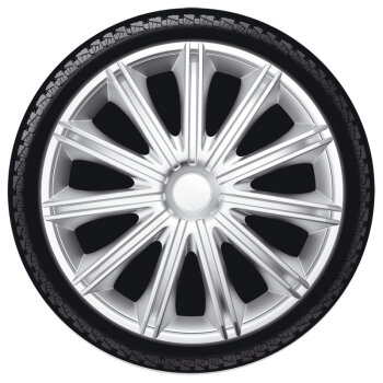 Satz Radzierblenden Nero 15-Zoll Silber