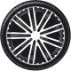Satz Radzierblenden Toro 15-Zoll Schwarz/Silber
