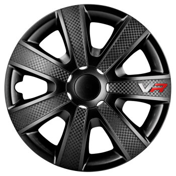 Satz Radzierblenden VR 13-Zoll Schwarz/Karbon-Look/Logo