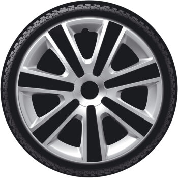Satz Radzierblenden VR 13-Zoll Silber/Schwarz