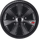 Satz Radzierblenden VR 14-Zoll Schwarz/Karbon-Look/Logo