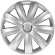 Satz Radzierblenden Venture Pro 15-Zoll Silber + Chrom Ringe (Nylon)