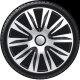 Satz Radzierblenden Nardo 15-Zoll Silber/Schwarz