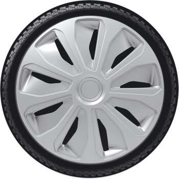 Satz Radzierblenden Platin 13-Zoll Silber