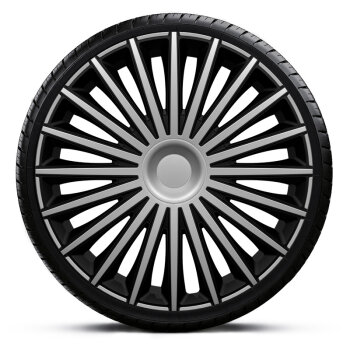Satz Radzierblenden Dakota 15-Zoll Silber/Schwarz