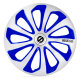 Satz Sparco Radzierblenden Sicilia 13-Zoll Silber/Blau/Karbon