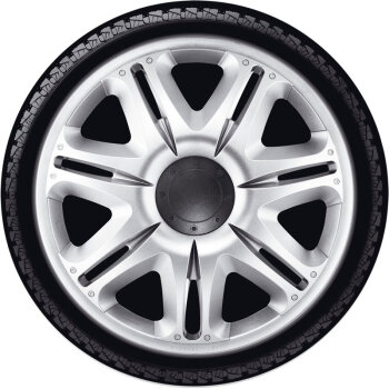 Satz J-Tec Radzierblenden Nascar 13-Zoll Silber