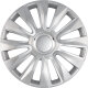 Satz Radzierblenden Avalone Pro 16-Zoll Silber + Chrom Ringe