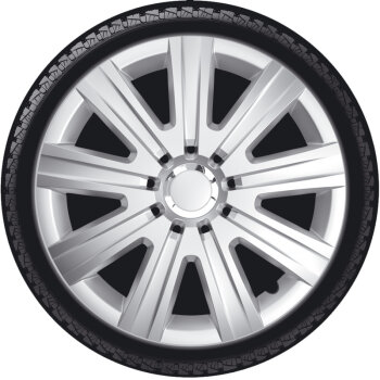 Satz Radzierblenden Magnum Pro 16-Zoll Silber/Chrom Ringe