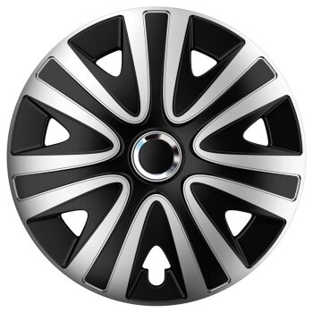 Satz Radzierblenden Rialto Pro 13-Zoll Silber/Schwarz