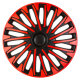 Satz Radzierblenden Soho 14-Zoll Schwarz/rot