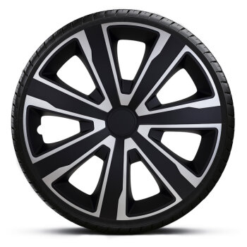 Satz Radzierbleden Tenzo 14-Zoll Silber/Schwarz