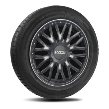 Satz Sparco Radzierblenden Roma 15-Zoll Grau