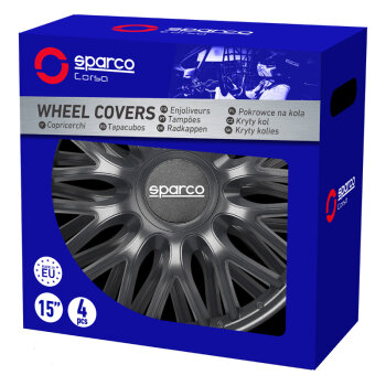 Satz Sparco Radzierblenden Roma 15-Zoll Grau