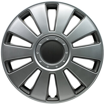 Satz Radzierblenden Pennsylvania 16-Zoll Silber/Grau Charcoal