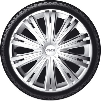 Satz Radzierblenden Giga 15-Zoll Silber