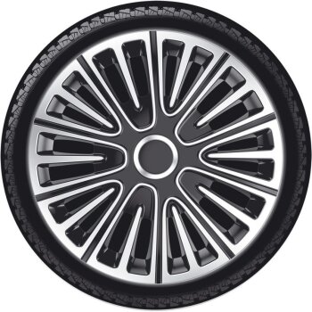 Satz Radzierblenden Motion 16-Zoll Silber/Schwarz