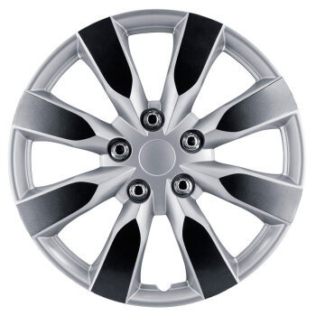 Satz Radzierblenden Arkansas 16-Zoll Silber/Gunmetal