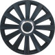 Satz Radzierblenden Spyder 14-Zoll Schwarz + Chrom Ringe