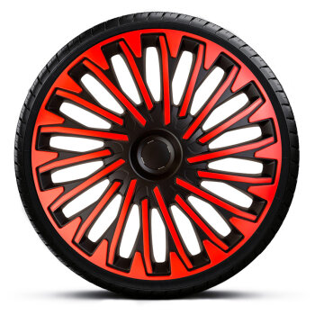 Satz Radzierblenden Soho 15-Zoll Schwarz/rot