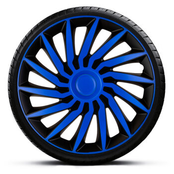 Satz Radzierblenden Kendo 15-Zoll Schwarz/Blau