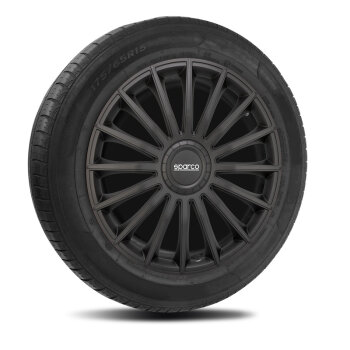 Satz Sparco Radzierblenden Treviso 13-Zoll Schwarz