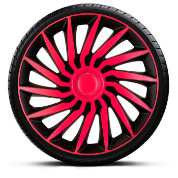 Satz Radzierblenden Kendo 13-Zoll Schwarz/Pink