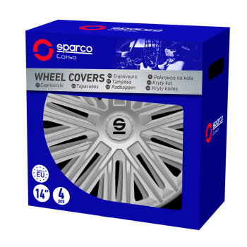 Satz Sparco Radzierblenden Bergamo 14-Zoll Silber