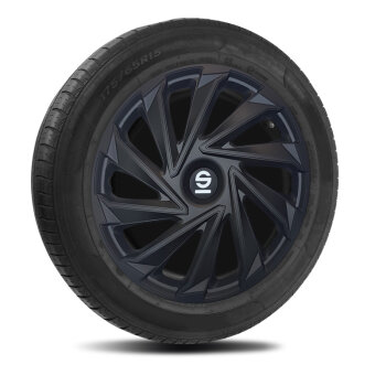Satz Sparco Radzierblenden Varese 14-Zoll Schwarz