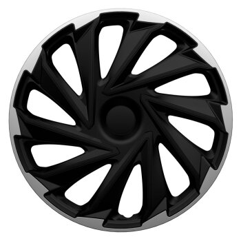 Satz Radzierblenden Misano 15-Zoll Silber/Schwarz