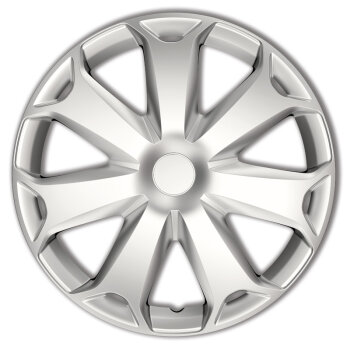 Satz Radzierblenden Mega 13-Zoll Silber