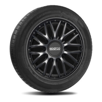 Satz Sparco Radzierblenden Roma 14-Zoll Grau/Schwarz